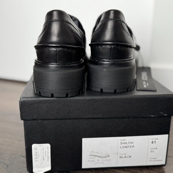 BRAND NEW  - Rag & Bone New York - Shiloh Loafer Black Leather - Size 11 - Picture 3 of 3
